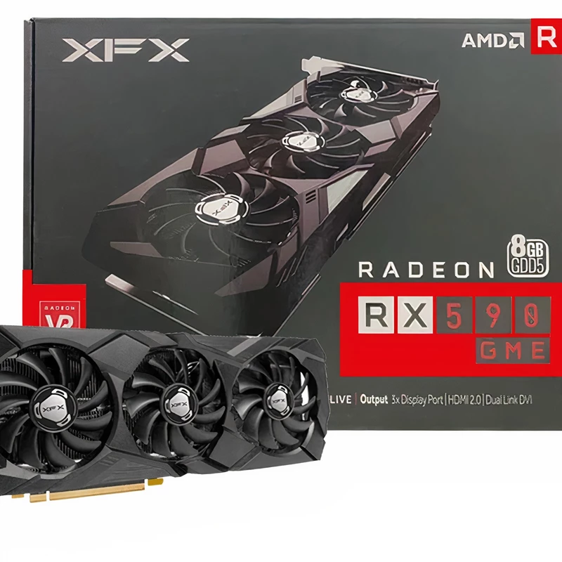 کارت گرافیک ایکس اف ایکس مدل XFX Rx590 GME 8GB (در حد نو)